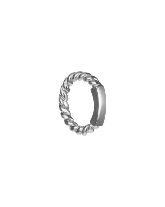 1.02 gourmette grande ring silver