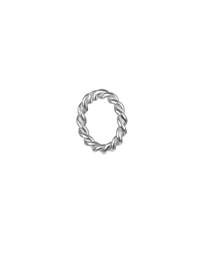 Twist ring grande silver