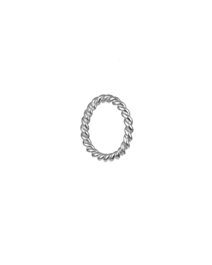 Twist ring petite silver