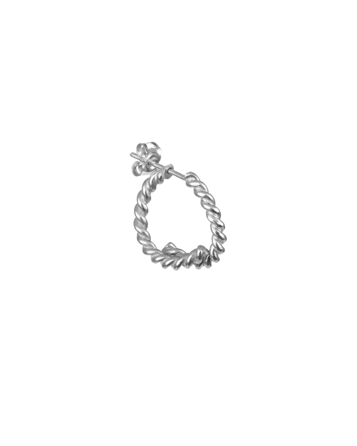 Twist earring silver