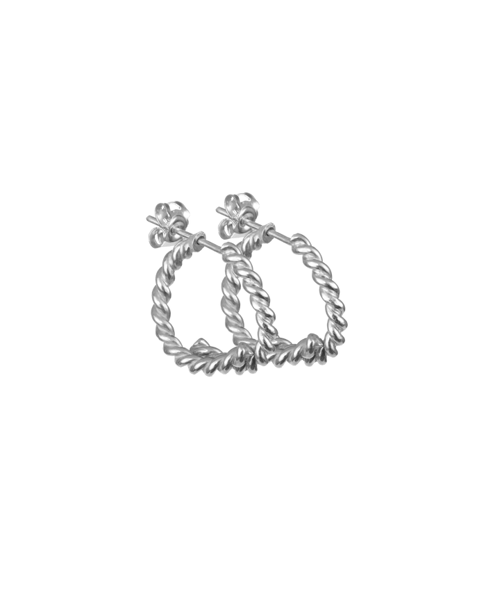 Twist earring silver