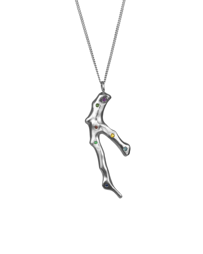 Korá I polychromatic necklace silver