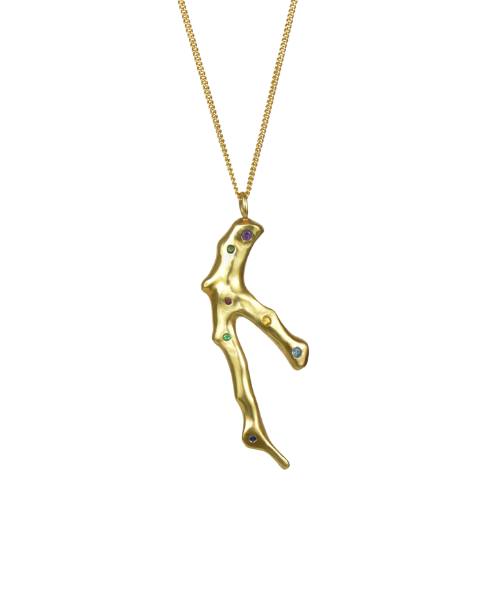 Korá I polychromatic necklace vermeil