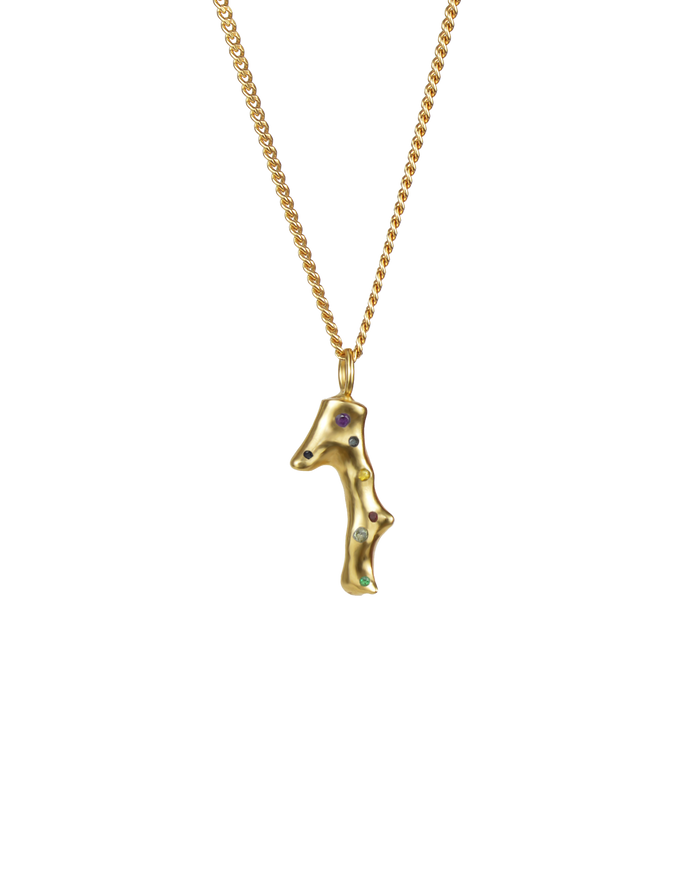 Collier Korá XIII polychromatique vermeil