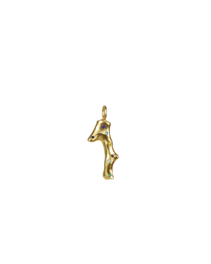 Pendentif Korá XIII polychromatique vermeil