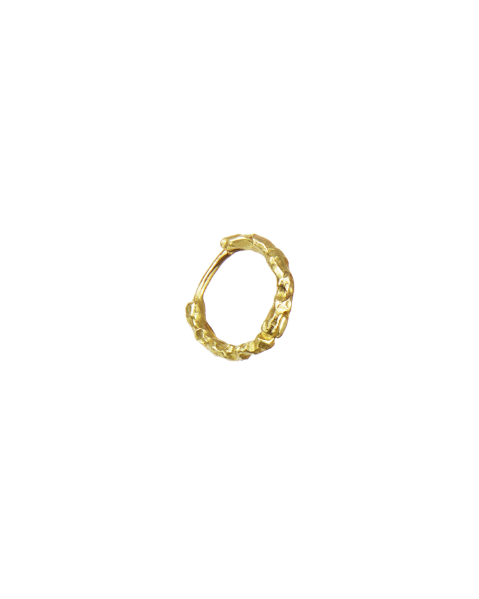 Boucle d'oreille créole Sous les mers or jaune