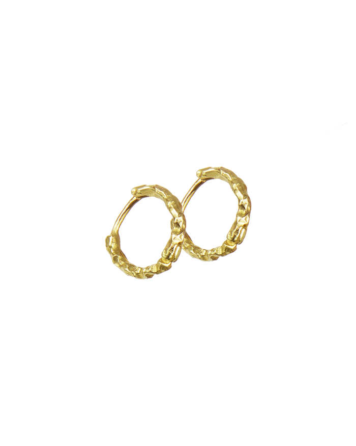 Boucle d'oreille créole Sous les mers or jaune