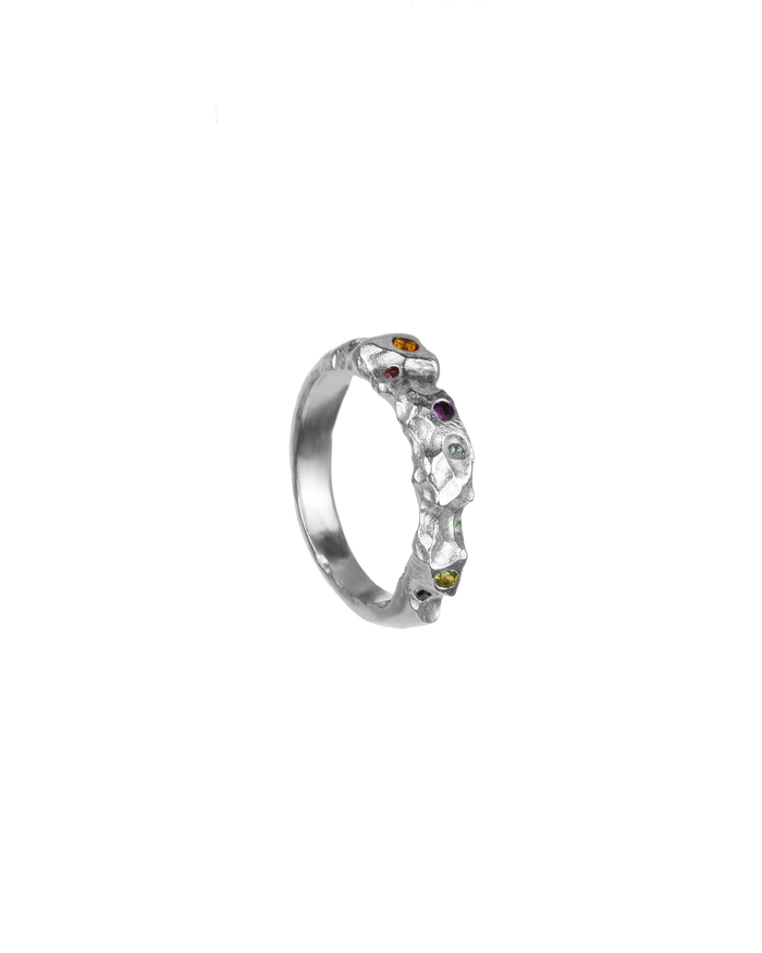 Under the sea polychromatic ring silver