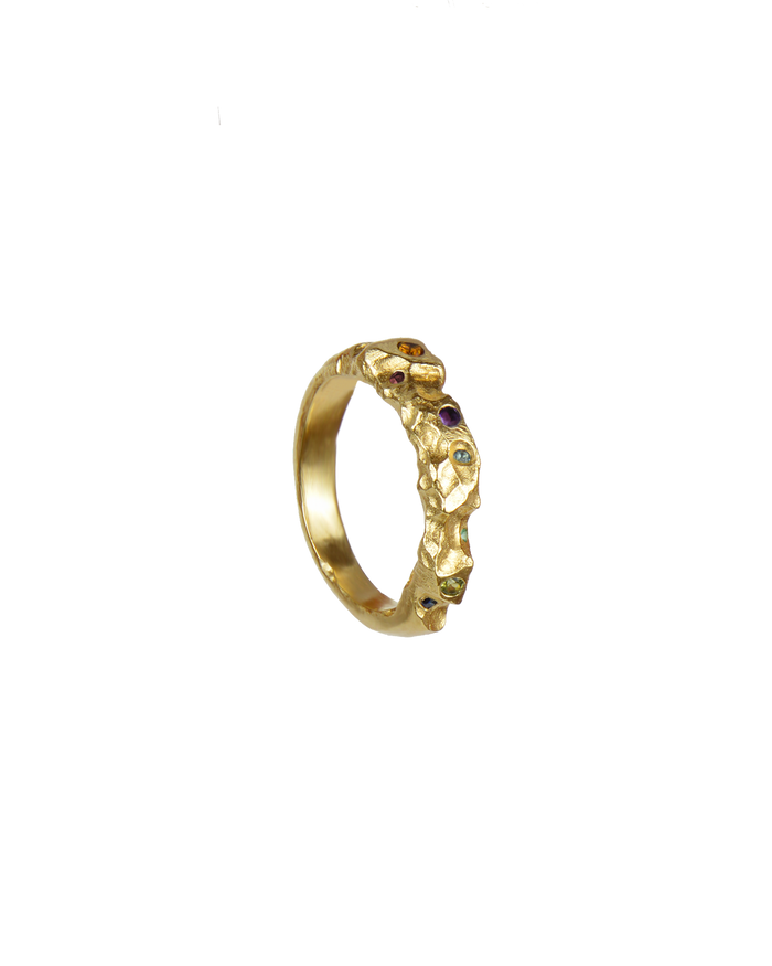Under the sea polychromatic ring vermeil