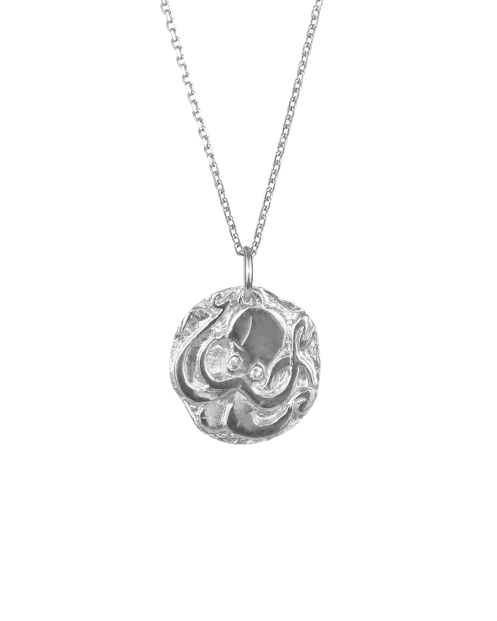 Octopus necklace silver