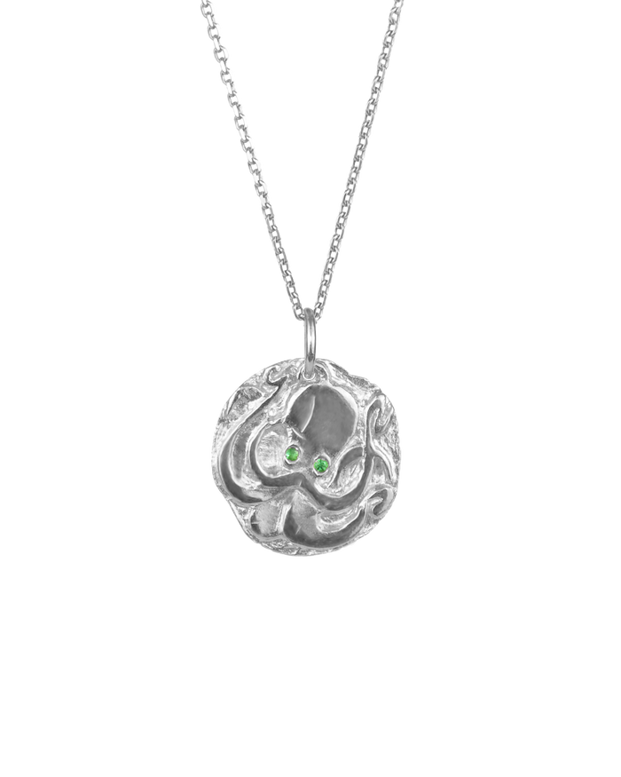 Octopus necklace silver