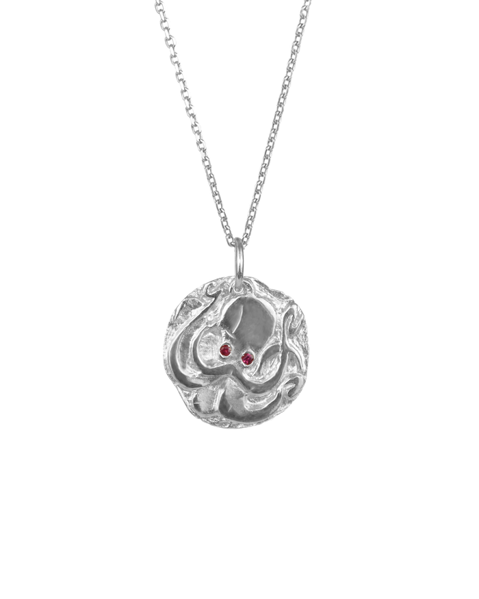 Octopus necklace silver