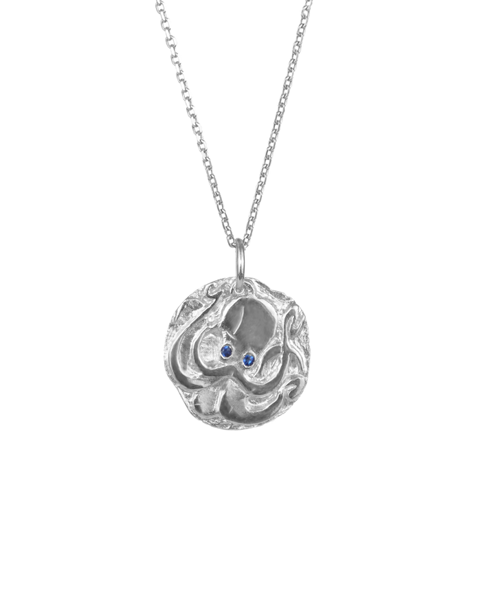 Octopus necklace silver