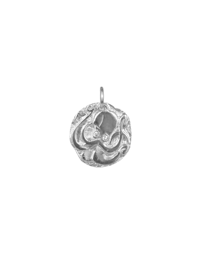 Octopus medaillon silver